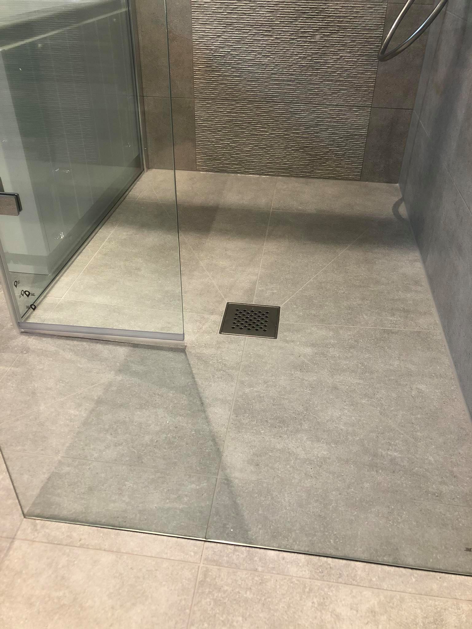 wet room shower close up