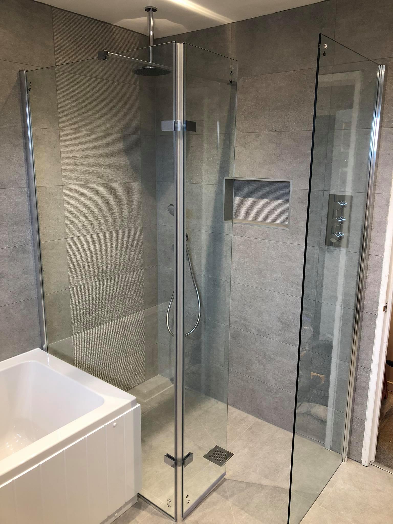 wet room waterfall shower
